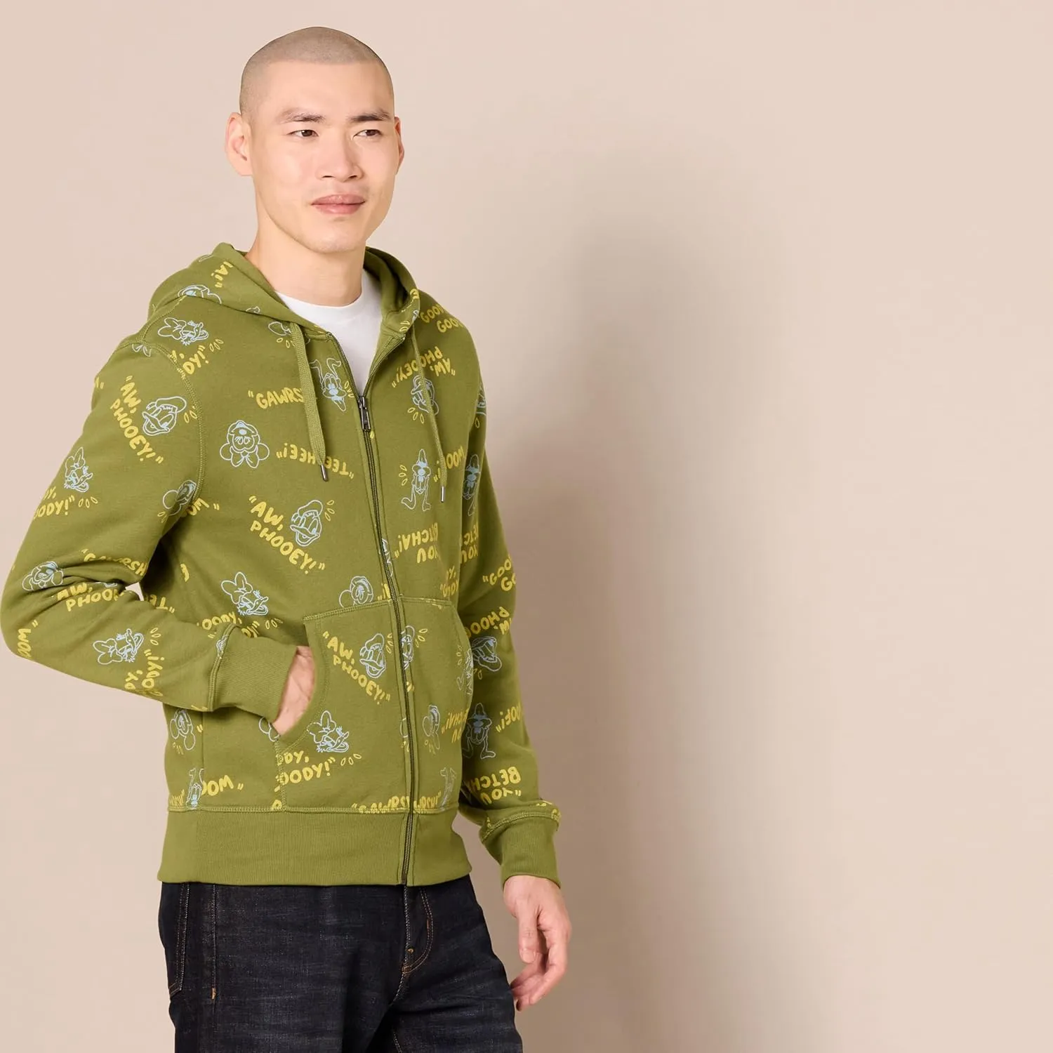 Amazon Essentials Disney | Marvel | Star Wars Men's Fleece Full-Zip Hoodie Sweatshirts (Available in Big & Tall)