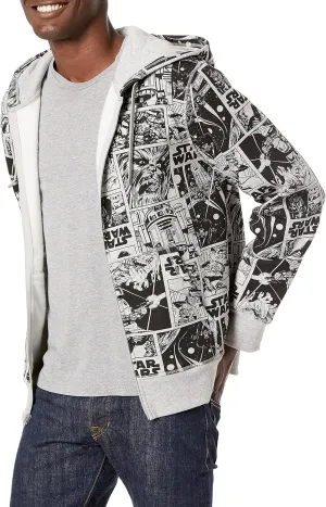 Amazon Essentials Disney | Marvel | Star Wars Men's Fleece Full-Zip Hoodie Sweatshirts (Available in Big & Tall)