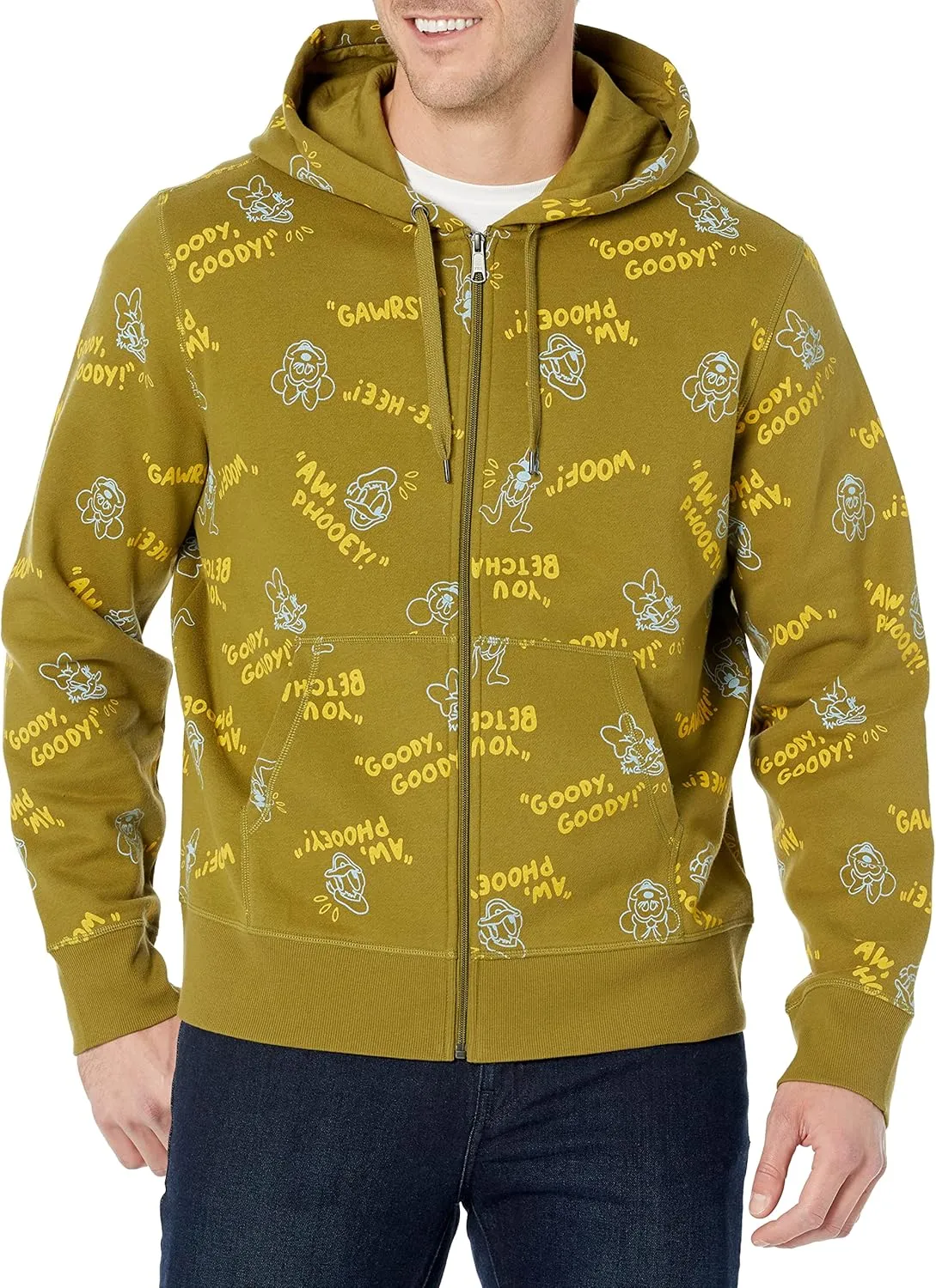 Amazon Essentials Disney | Marvel | Star Wars Men's Fleece Full-Zip Hoodie Sweatshirts (Available in Big & Tall)