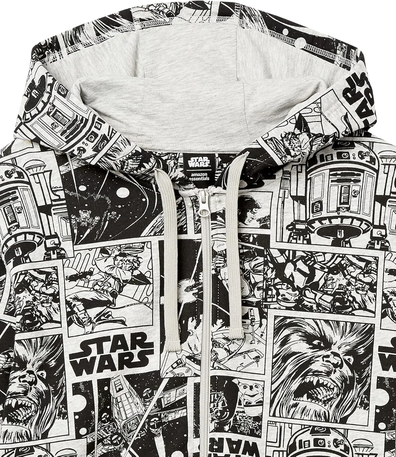 Amazon Essentials Disney | Marvel | Star Wars Men's Fleece Full-Zip Hoodie Sweatshirts (Available in Big & Tall)