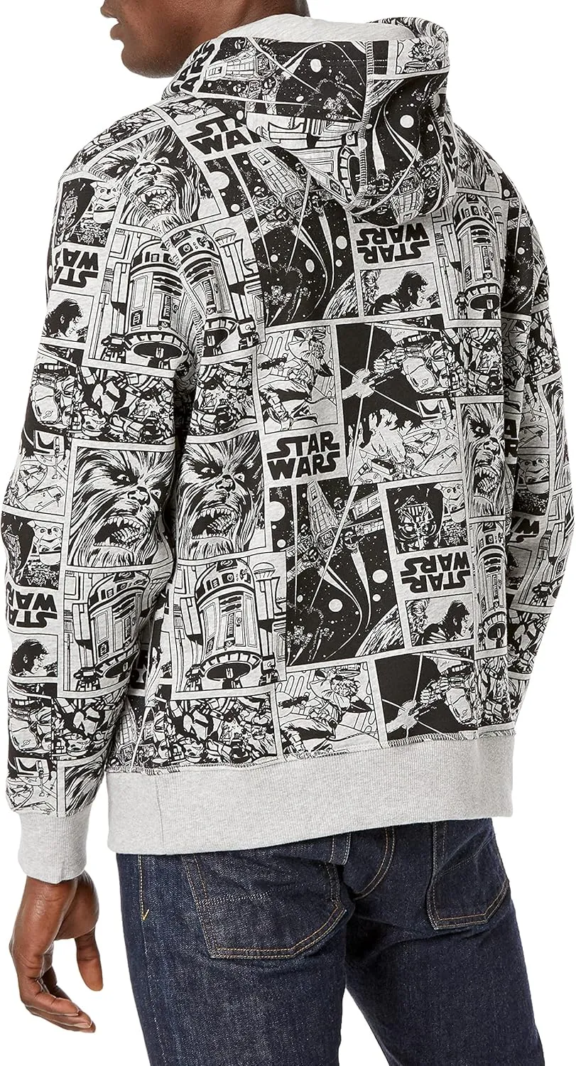 Amazon Essentials Disney | Marvel | Star Wars Men's Fleece Full-Zip Hoodie Sweatshirts (Available in Big & Tall)