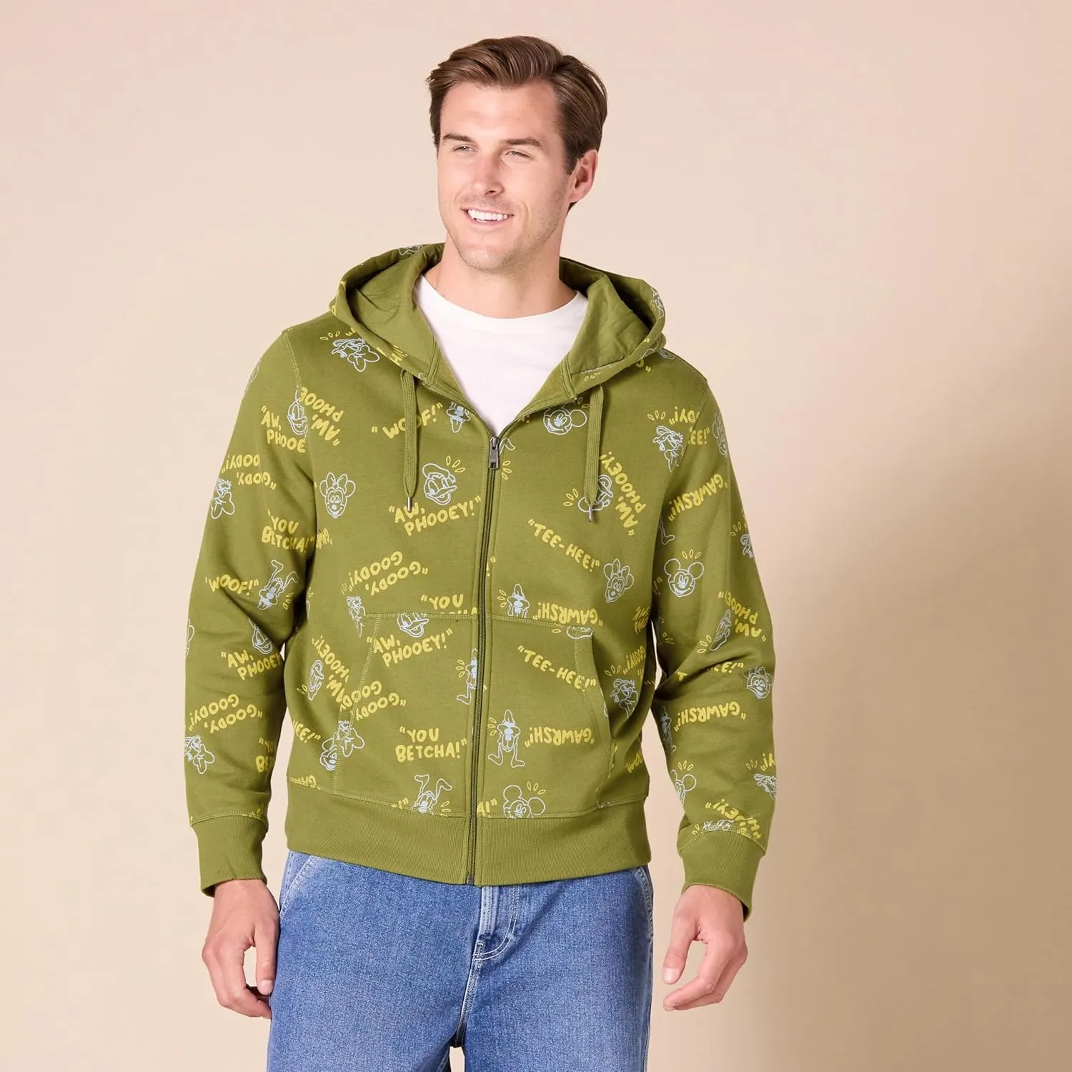 Amazon Essentials Disney | Marvel | Star Wars Men's Fleece Full-Zip Hoodie Sweatshirts (Available in Big & Tall)