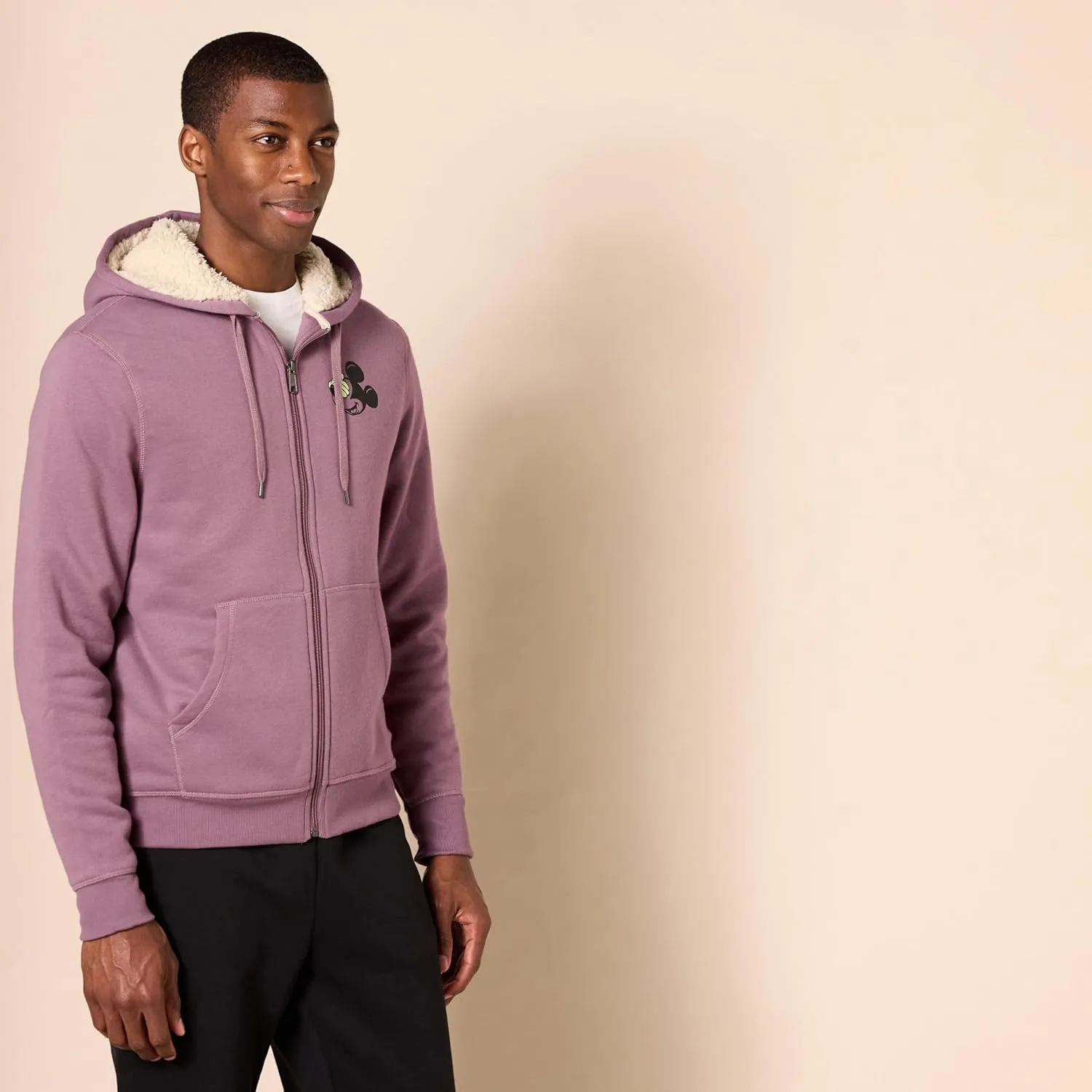 Amazon Essentials Disney | Marvel | Star Wars Men's Sherpa-Lined Full-Zip Hoodie Sweatshirts