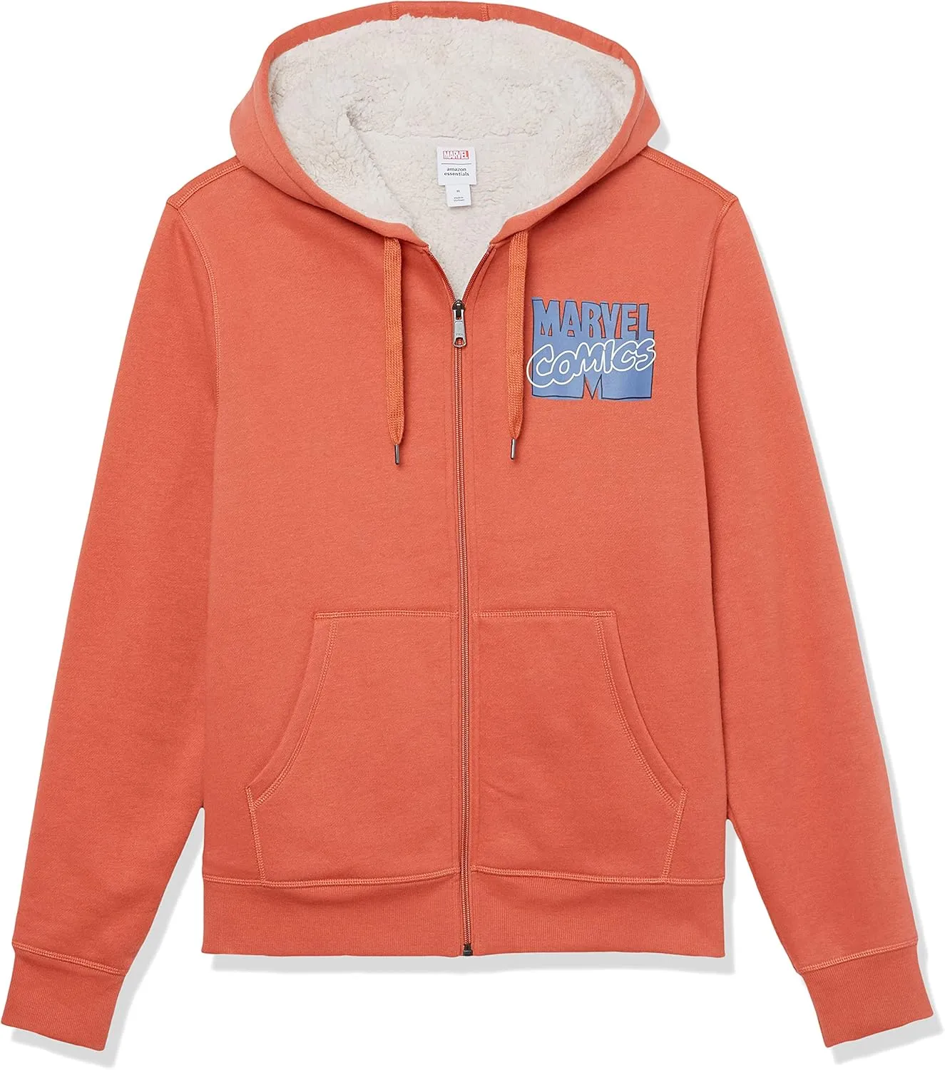 Amazon Essentials Disney | Marvel | Star Wars Men's Sherpa-Lined Full-Zip Hoodie Sweatshirts