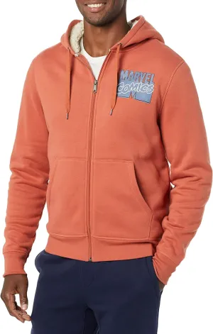 Amazon Essentials Disney | Marvel | Star Wars Men's Sherpa-Lined Full-Zip Hoodie Sweatshirts