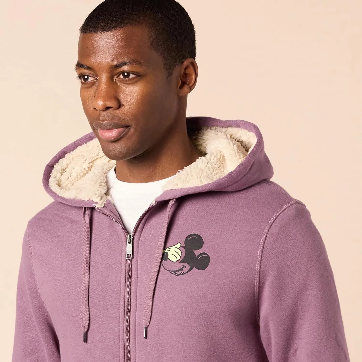 Amazon Essentials Disney | Marvel | Star Wars Men's Sherpa-Lined Full-Zip Hoodie Sweatshirts