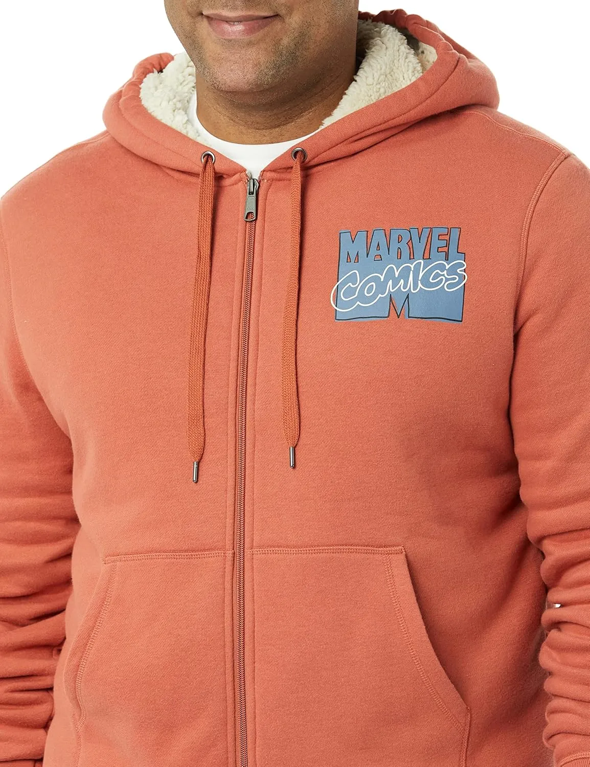 Amazon Essentials Disney | Marvel | Star Wars Men's Sherpa-Lined Full-Zip Hoodie Sweatshirts