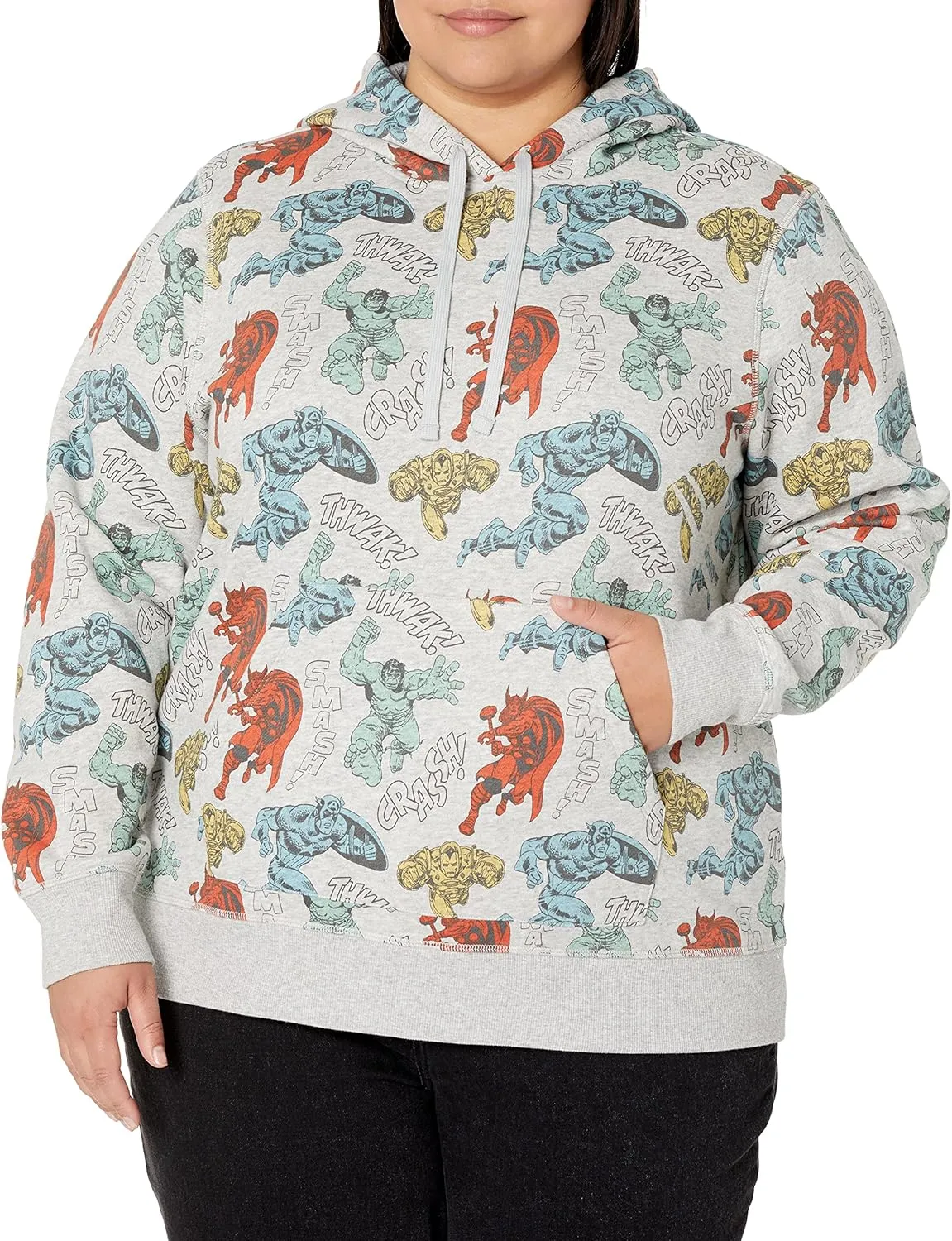 Amazon Essentials Disney | Marvel | Star Wars | Princess Women's Fleece Pullover Hoodie Sweatshirts (Available in Plus Size)