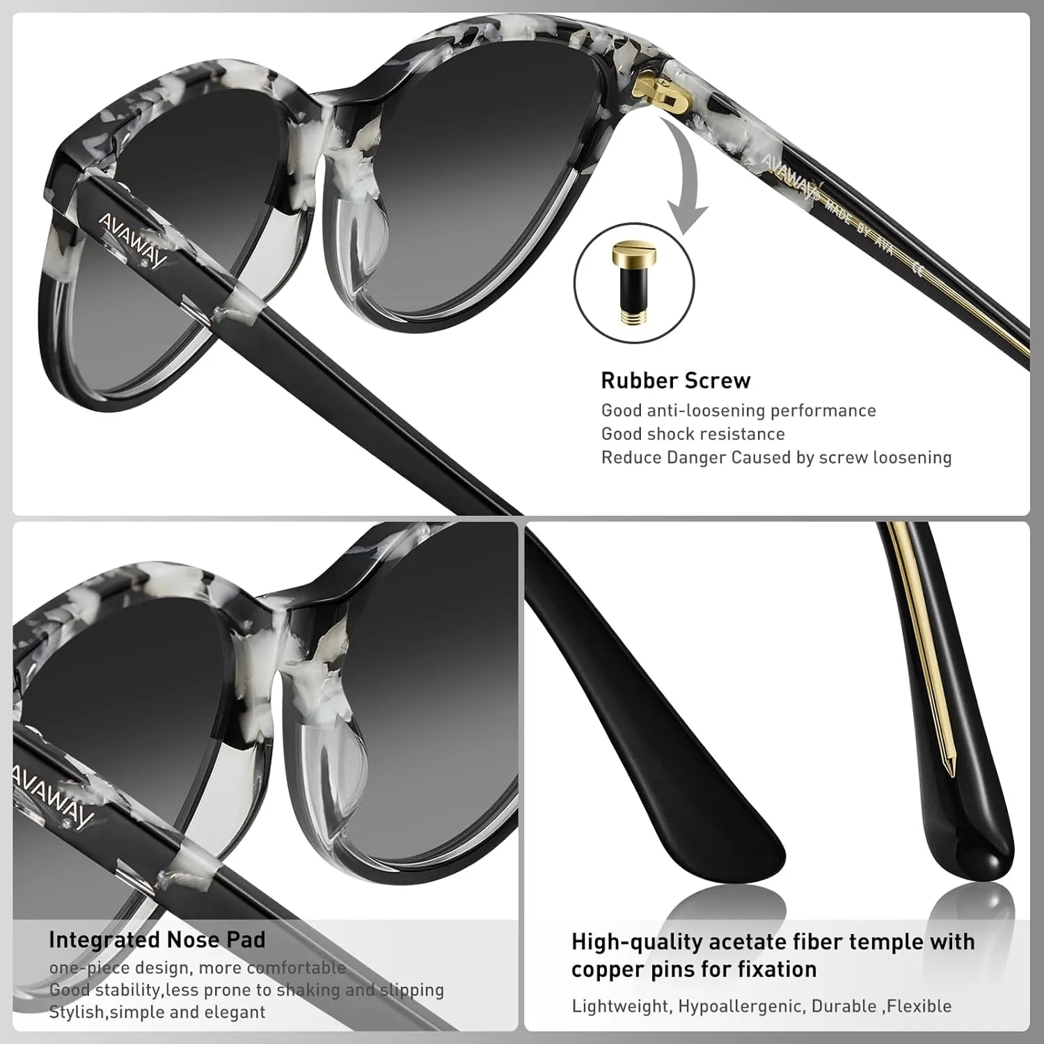 AVAWAY Women's Sunglasses Polarized 100% UV Protection for Driving Golf Hiking Boating