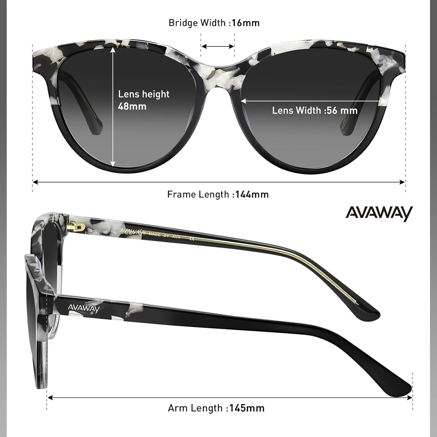 AVAWAY Women's Sunglasses Polarized 100% UV Protection for Driving Golf Hiking Boating