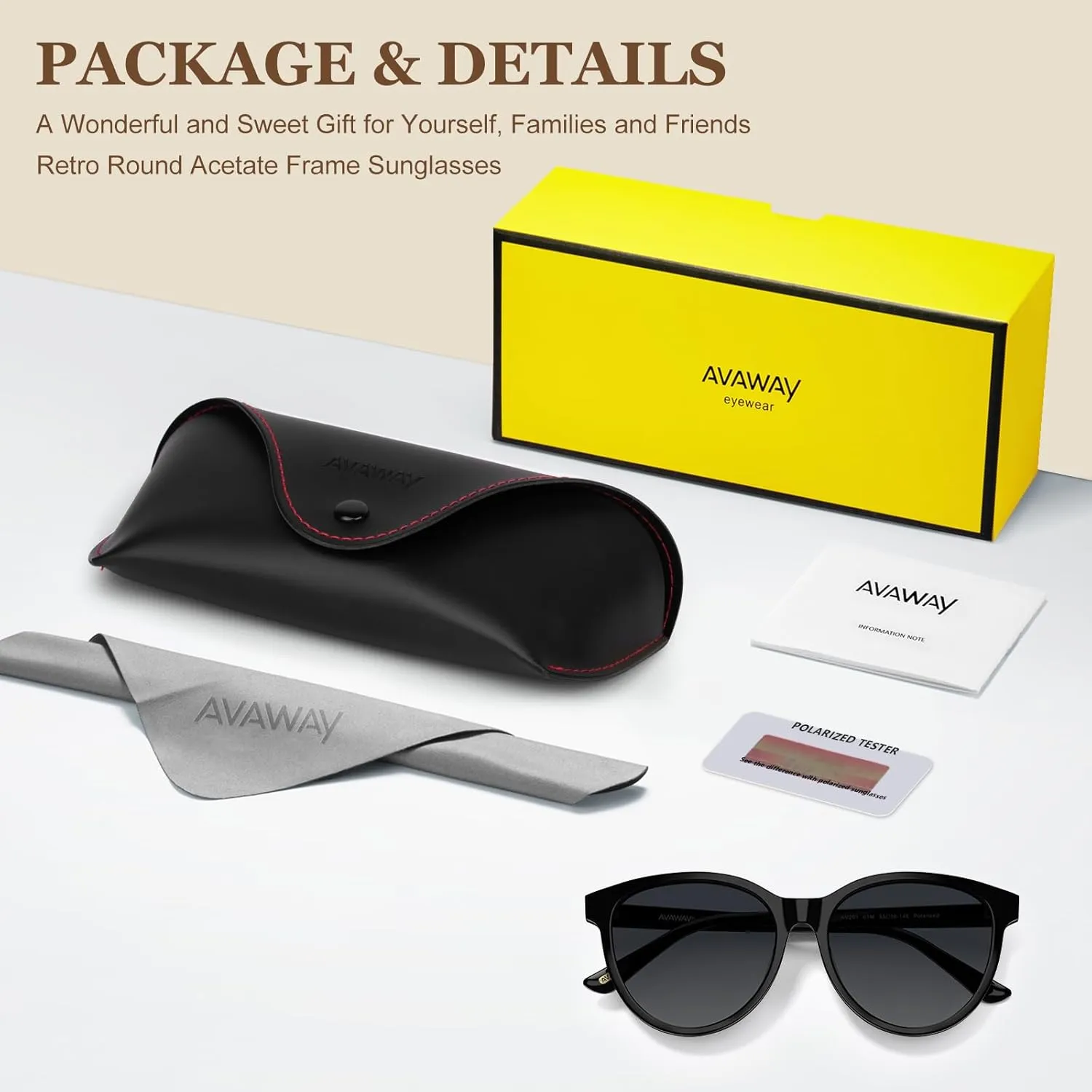 AVAWAY Women's Sunglasses Polarized 100% UV Protection for Driving Golf Hiking Boating