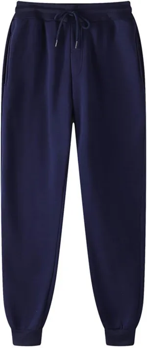 Baggy Sweatpants Men Drawstring Fleece Jogger Sweatpants Sherpa Lined Athletic Sweatpants Warm Workout Track Pants