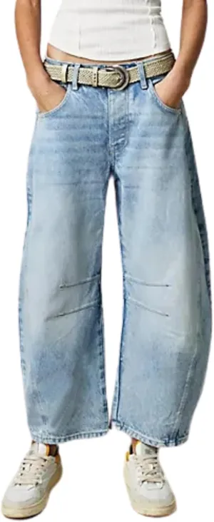 Barrel Jeans Women Baggy Boyfriend Wide Leg High Waist Midrise Button Fly Y2k Cargo Fall 2024