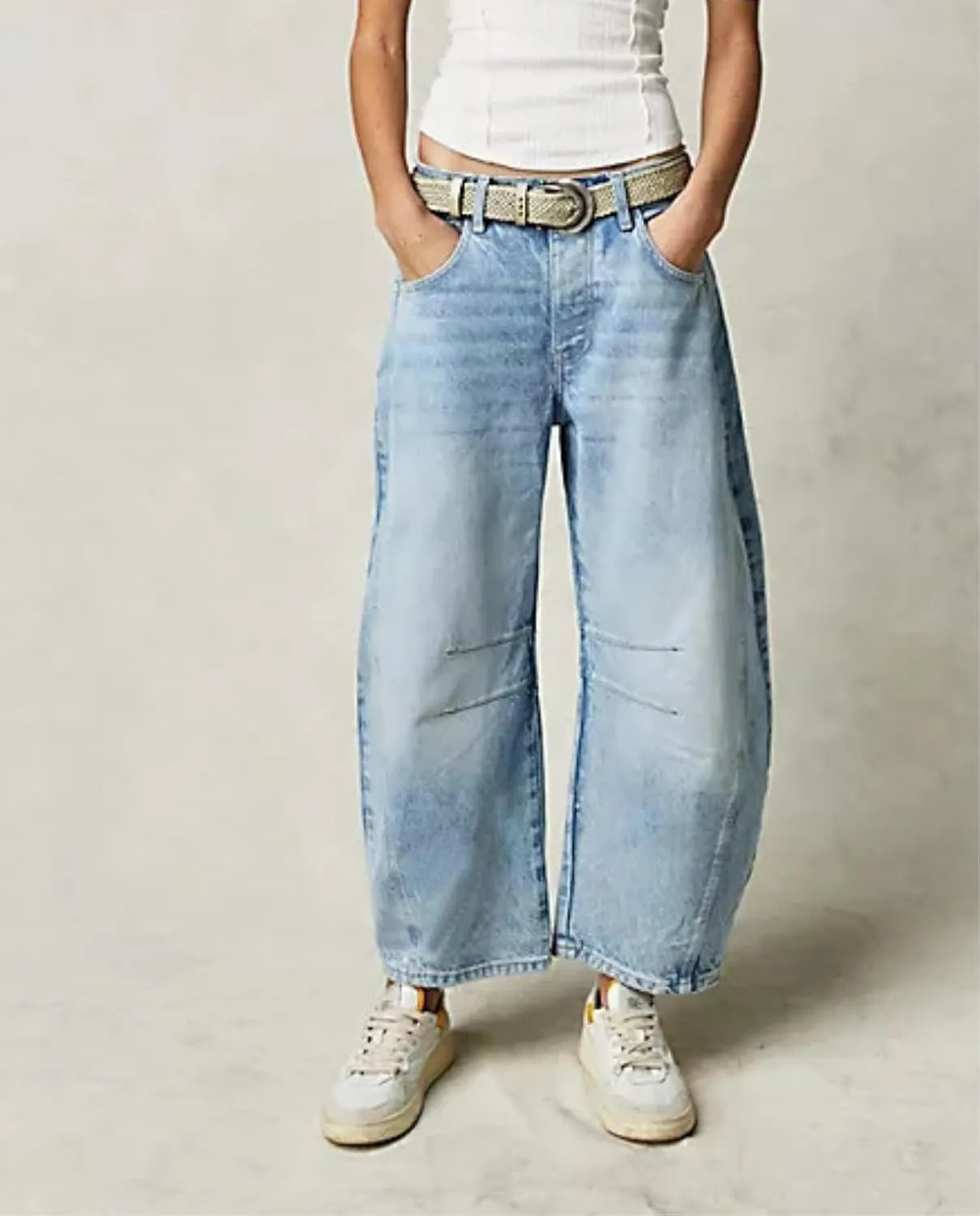 Barrel Jeans Women Baggy Boyfriend Wide Leg High Waist Midrise Button Fly Y2k Cargo Fall 2024