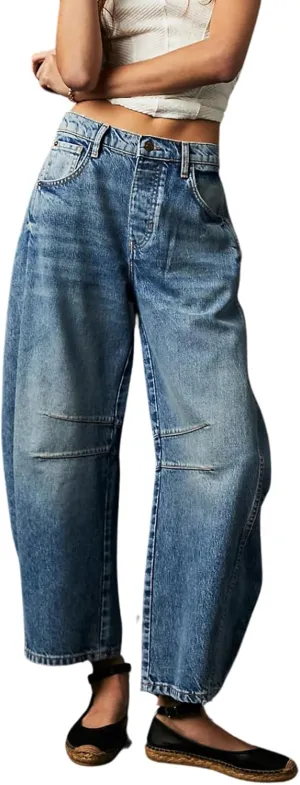 Barrel Jeans Women Baggy Boyfriend Wide Leg High Waist Midrise Button Fly Y2k Cargo Fall 2024