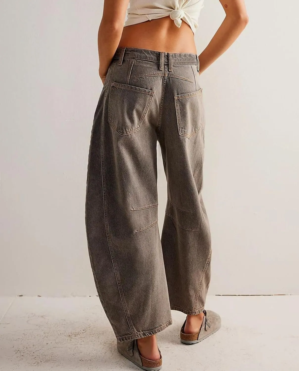 Barrel Jeans Women Baggy Boyfriend Wide Leg High Waist Midrise Button Fly Y2k Cargo Fall 2024