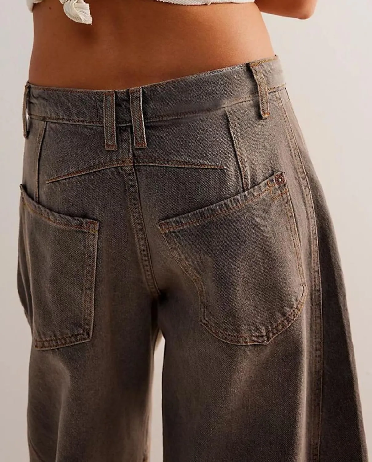 Barrel Jeans Women Baggy Boyfriend Wide Leg High Waist Midrise Button Fly Y2k Cargo Fall 2024