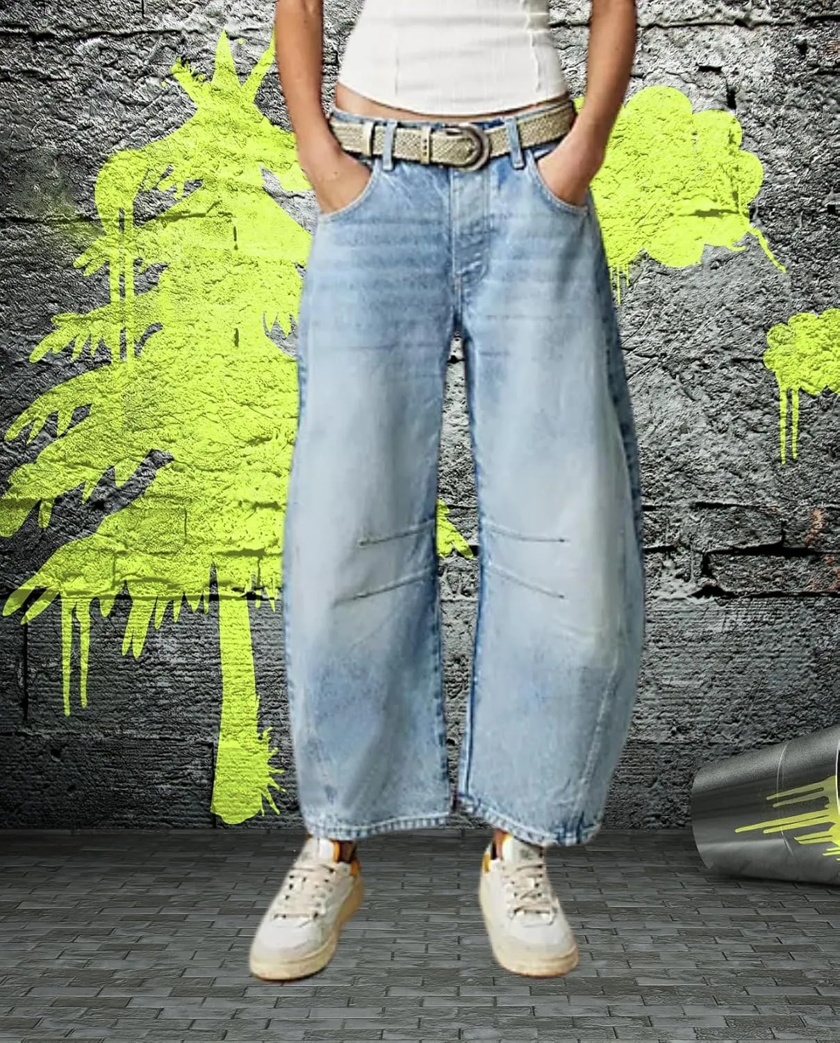 Barrel Jeans Women Baggy Boyfriend Wide Leg High Waist Midrise Button Fly Y2k Cargo Fall 2024