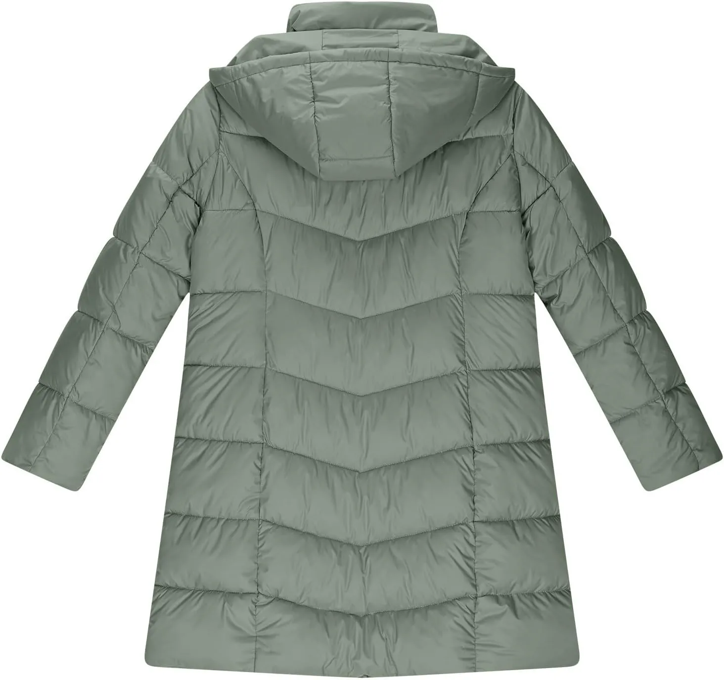 Borniu Women Winter Down Puffer Coat Warm Hooded Down Jacket Quilted Thicken Puffer Jacket Outerwear with Pockets