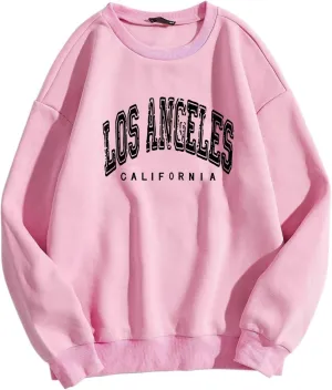 California Sweatshirts for Women Crewneck Letter Graphic Vacation Shirt Long Sleeve Sweatshirts