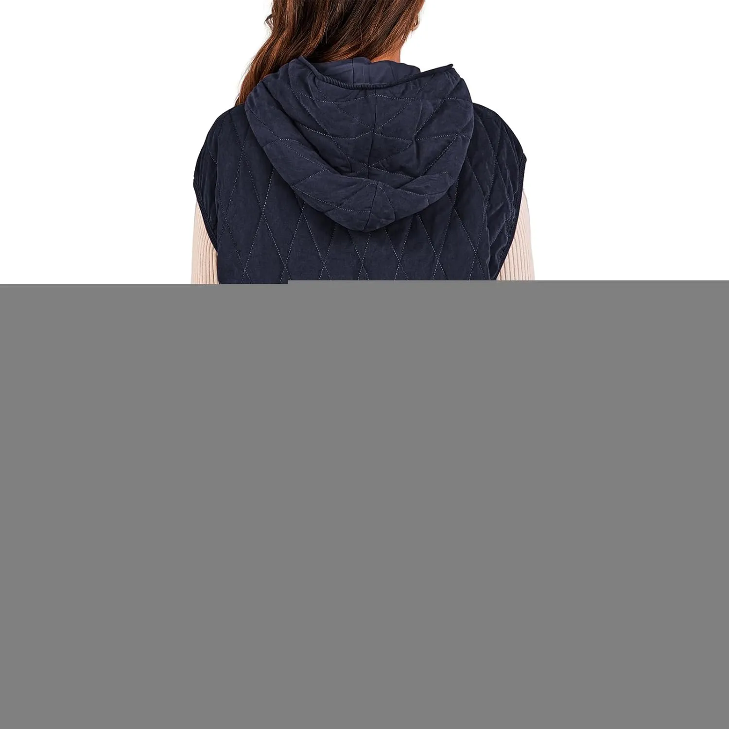 Canbebig Women's Vest Casual Hooded Jackets Sleeveless Puffer Vest Zip Up Down Coats Warm Winter Coats Outwear with Pockets