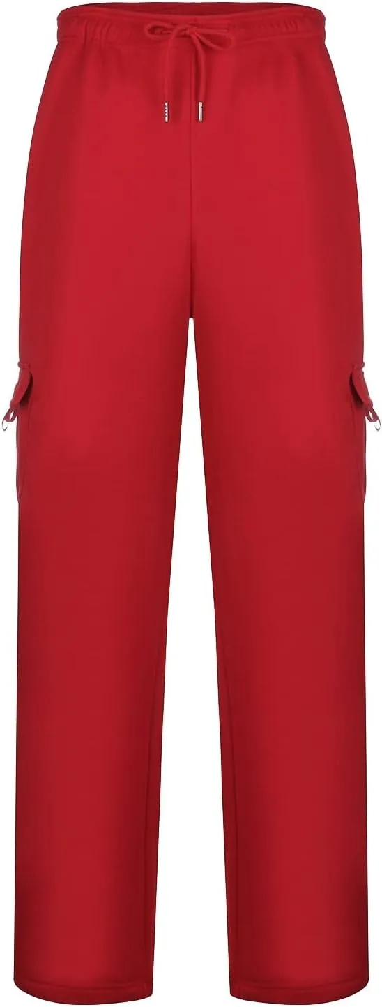 Cargo Pants for Men Relaxed Fit Pockets Men's Graphic Sweatpants Athletic Gym Running Workout Pants Drawstring Jogger