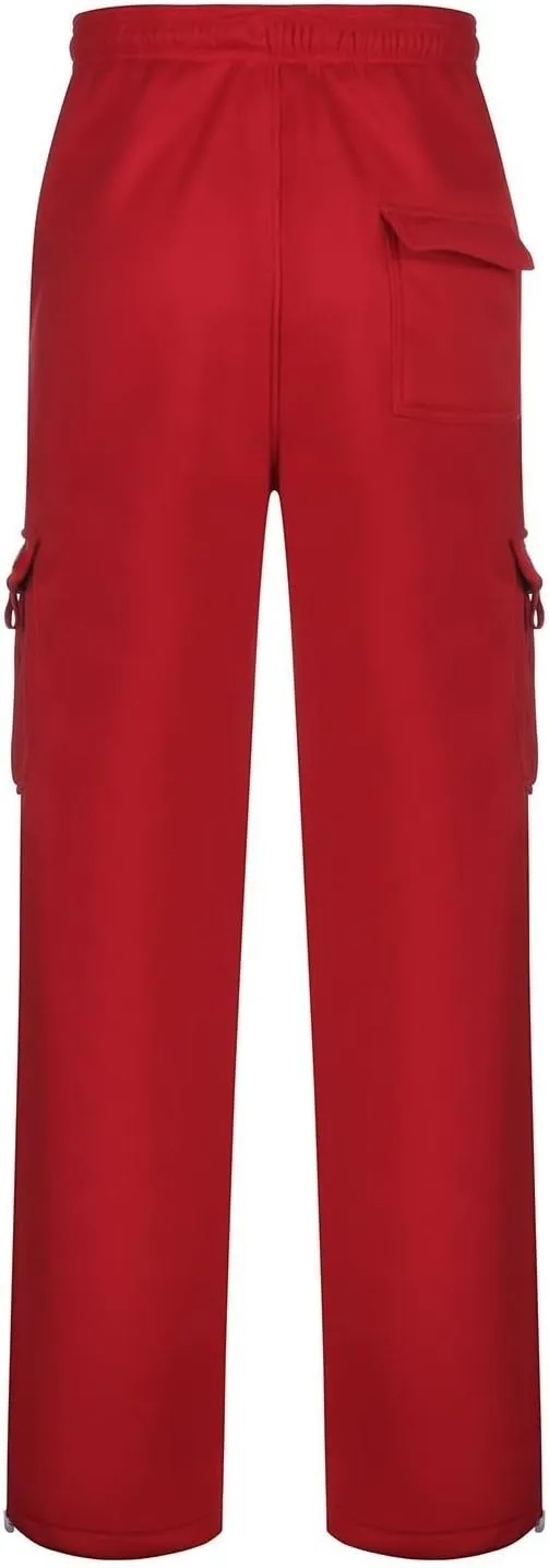 Cargo Pants for Men Relaxed Fit Pockets Men's Graphic Sweatpants Athletic Gym Running Workout Pants Drawstring Jogger