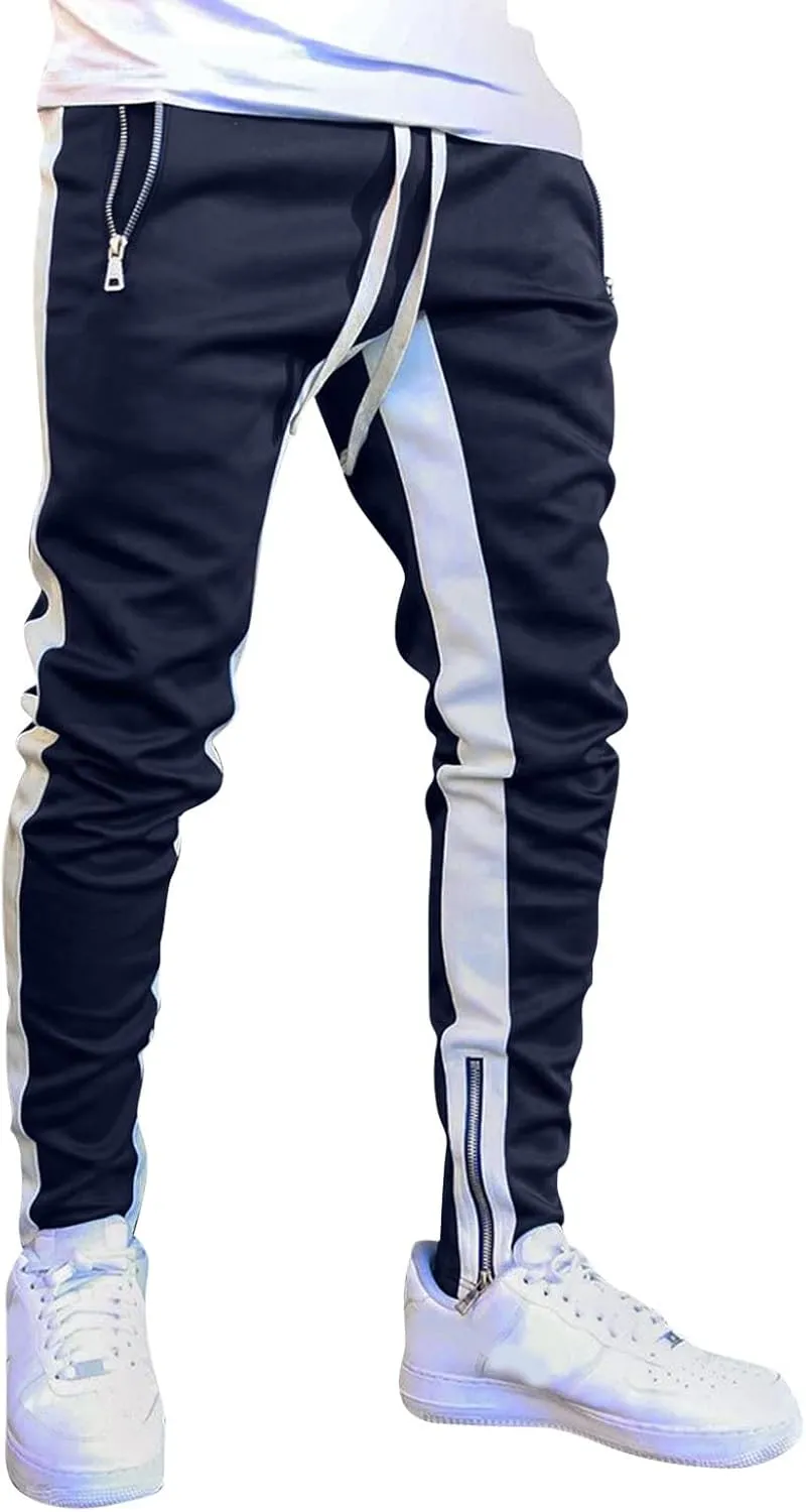 Cargo Sweatpants for Men Tactical Pants Lightweight Hiking Workout Jogger Mens Streetwear Reflective Tactical Track