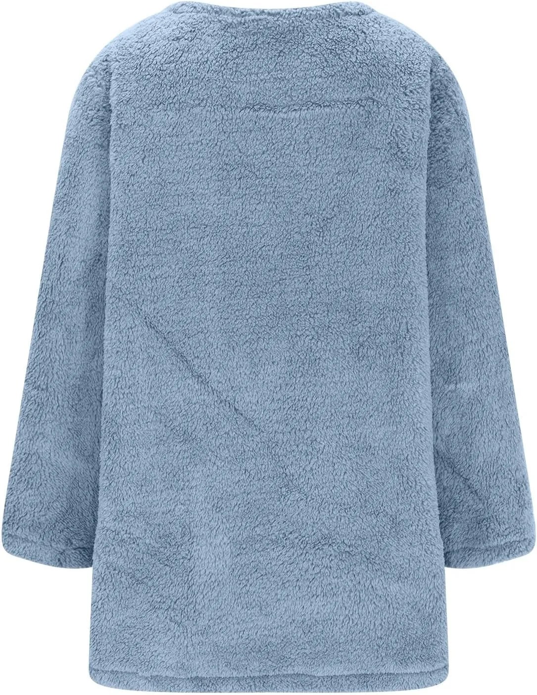 Ceboyel Womens Fleece Lined Sweatshirts Sherpa Fuzzy Sweater Long Sleeve Cute Tops Pullover Warm Winter Trendy Clothing