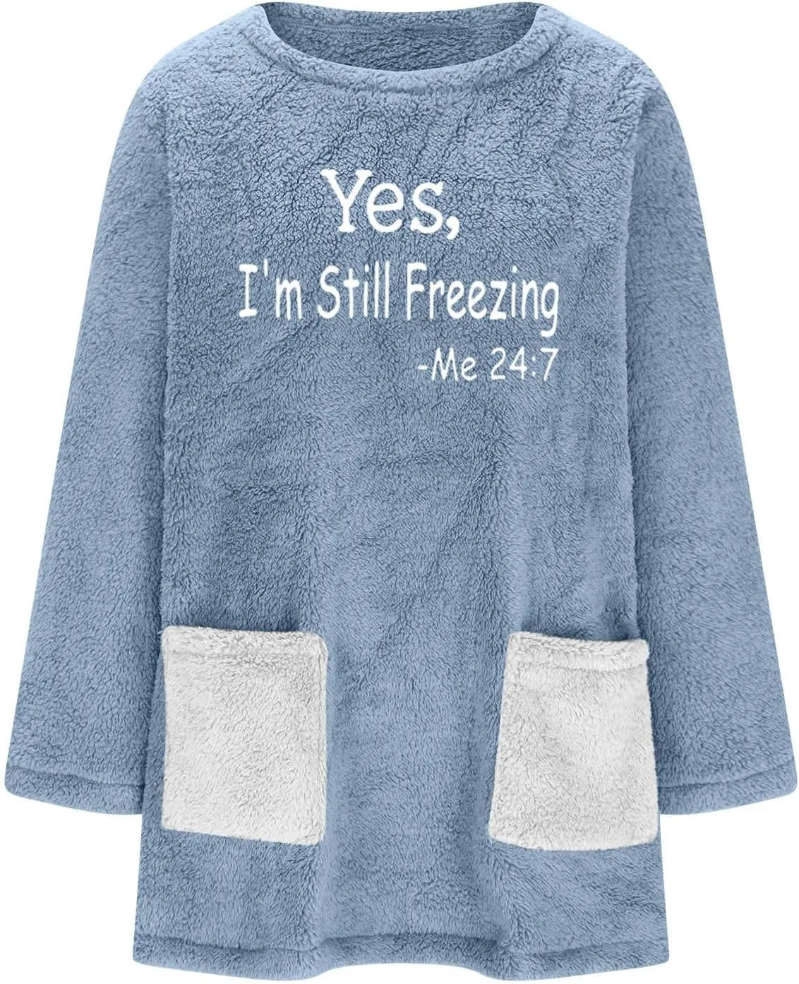 Ceboyel Womens Fleece Lined Sweatshirts Sherpa Fuzzy Sweater Long Sleeve Cute Tops Pullover Warm Winter Trendy Clothing