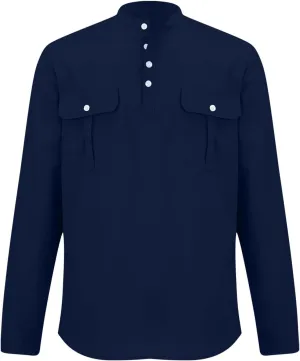 Cotton Linen Cargo Shirts Mens Long Sleeve Buttons V-Neck Henley Overshirt Lightweight Hiking Camping Fishing Shirts