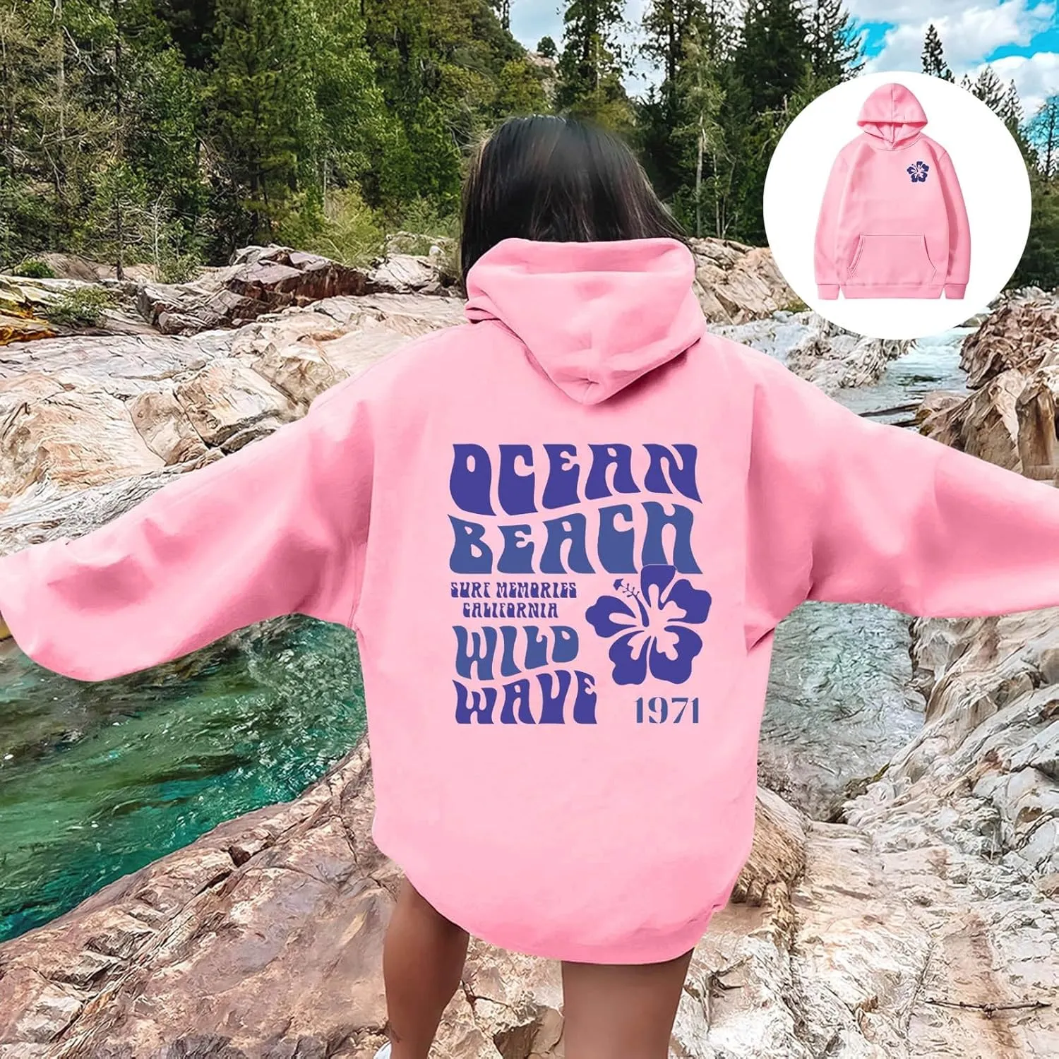 Cute Temperament Letter Print Sweatshirt for Womens Crewneck Casual Soft Hoodie Long Sleeve Comfort Pullover Home Suits