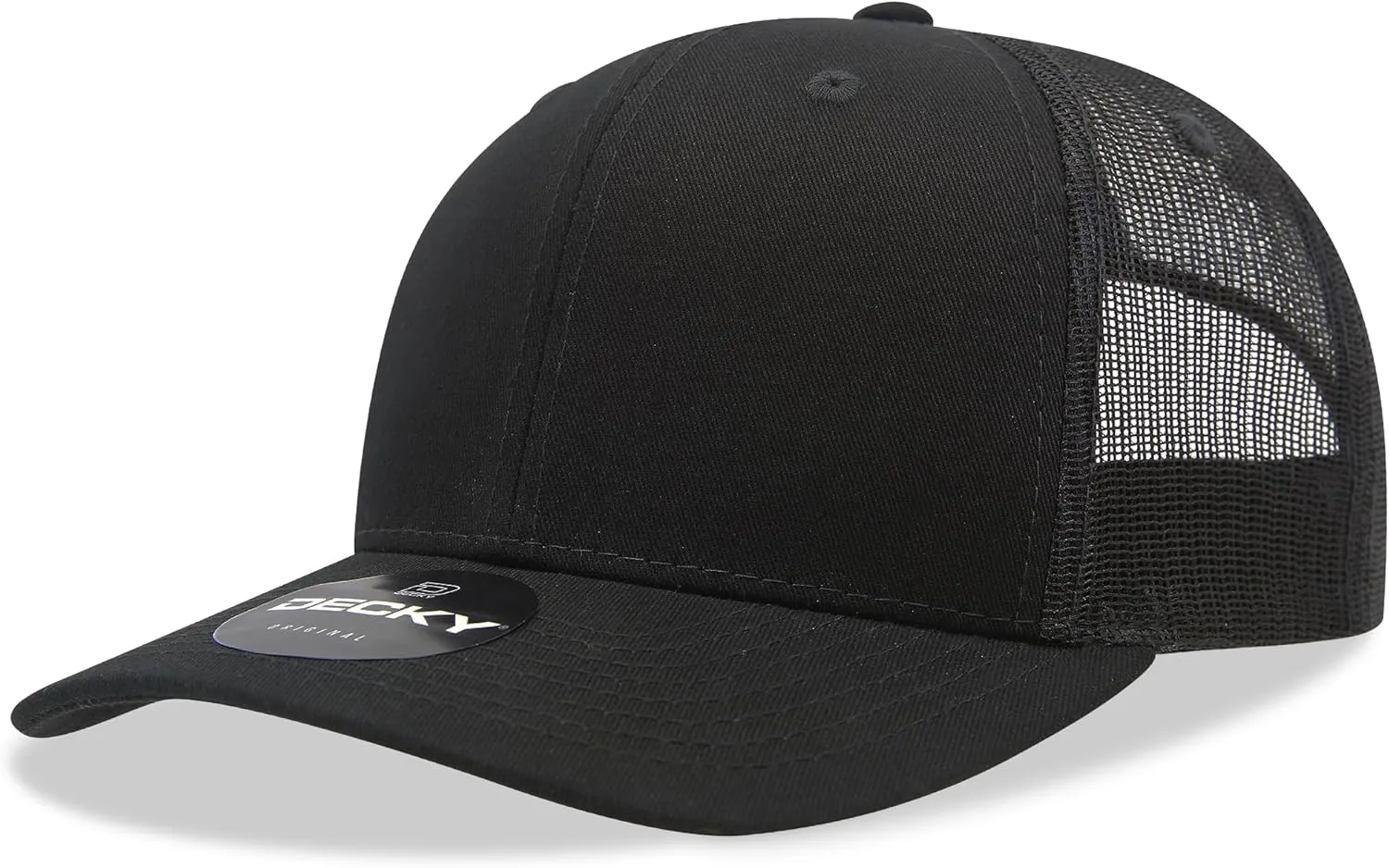DECKY 6 Panel Mid Profile Structured Cotton Blend Trucker