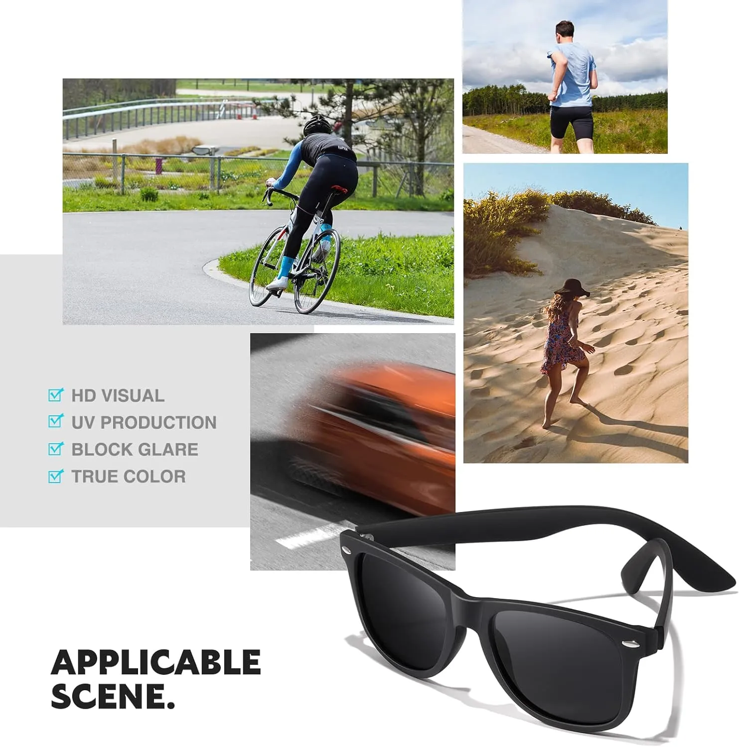 DEMIKOS Sunglasses Men Polarized Sunglasses for Mens Womens Retro Mirror Lens for Driving Fishing UV400 Protection
