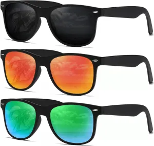 DEMIKOS Sunglasses Men Polarized Sunglasses for Mens Womens Retro Mirror Lens for Driving Fishing UV400 Protection