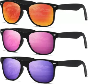 DEMIKOS Sunglasses Men Polarized Sunglasses for Mens Womens Retro Mirror Lens for Driving Fishing UV400 Protection