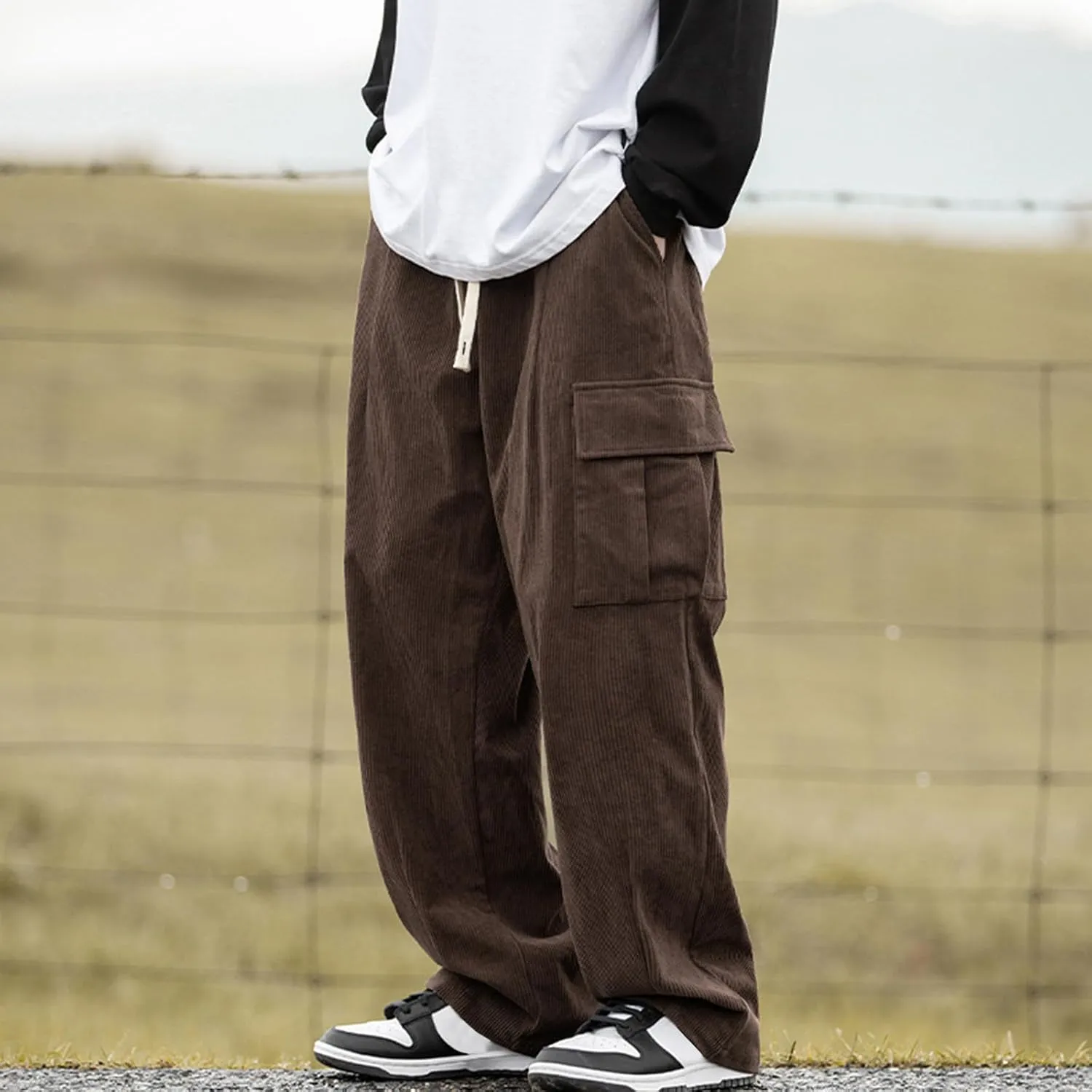 Dgoopd Slim Fit Cargo Joggers for Men Casual Cargo Sweatpants Waist Drawstring Joggers Hiking Tactical Pants