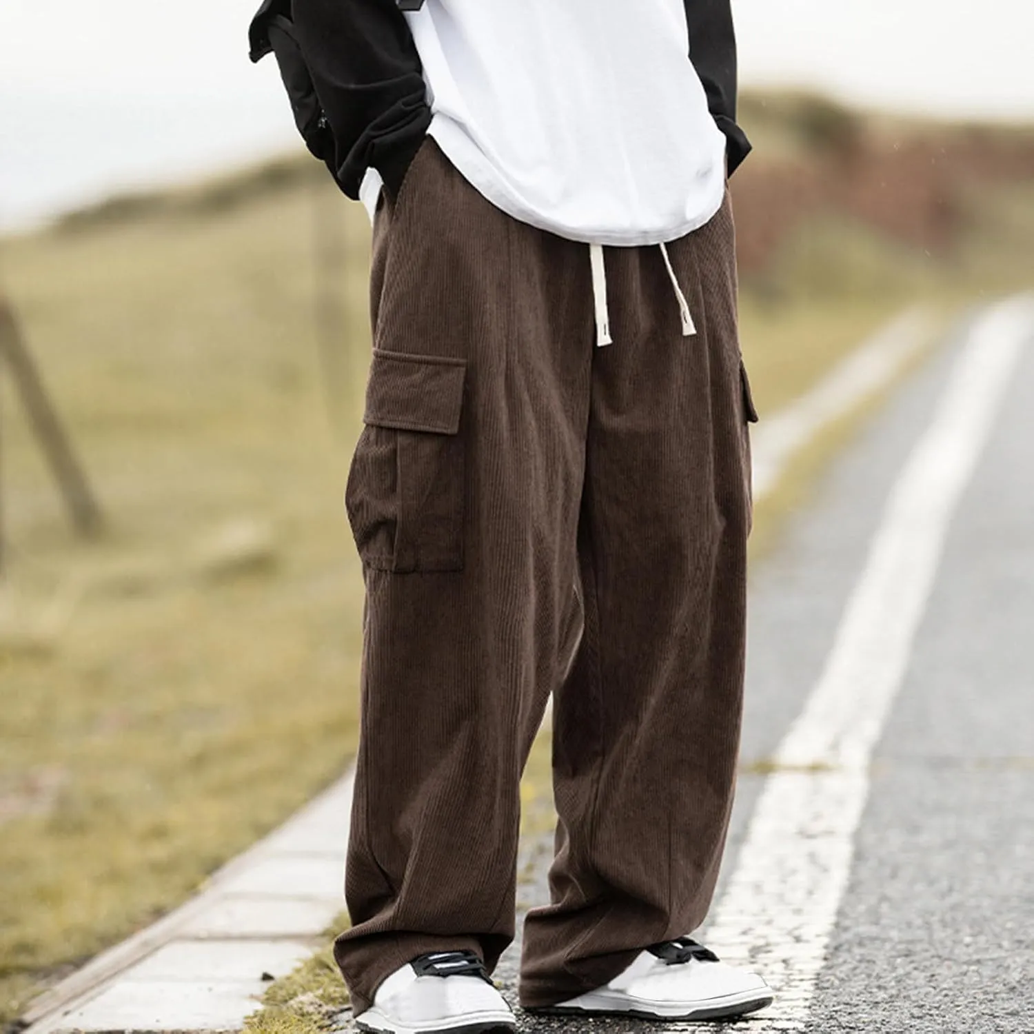Dgoopd Slim Fit Cargo Joggers for Men Casual Cargo Sweatpants Waist Drawstring Joggers Hiking Tactical Pants