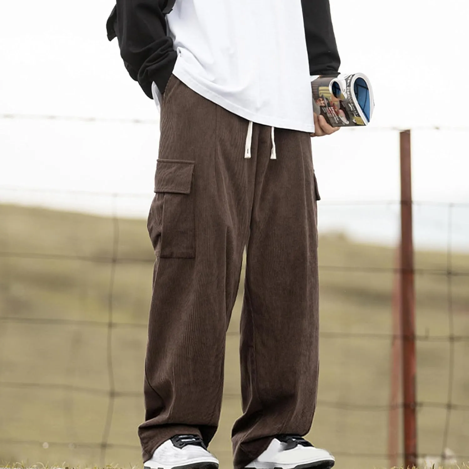 Dgoopd Slim Fit Cargo Joggers for Men Casual Cargo Sweatpants Waist Drawstring Joggers Hiking Tactical Pants