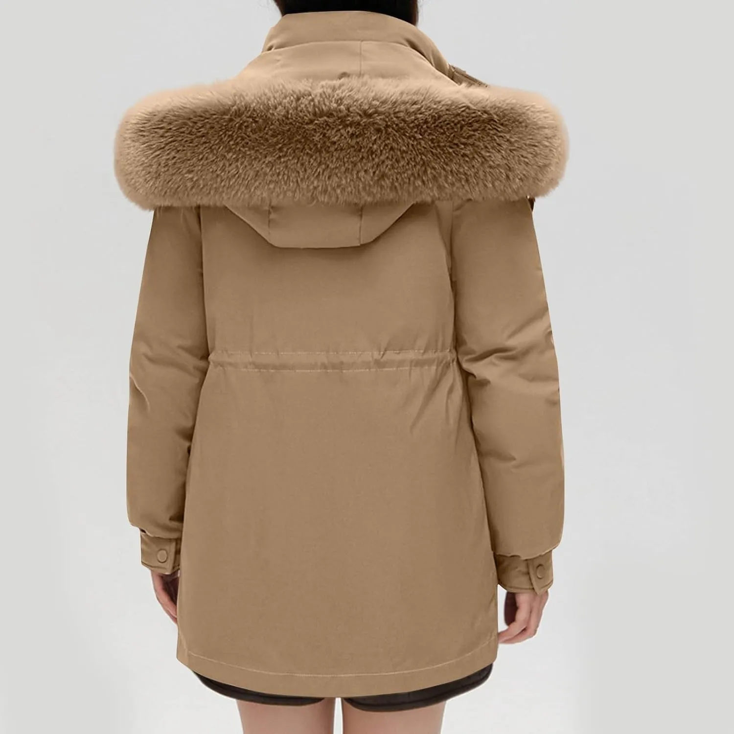Down jackets down jacket Winter Puffer Jackets For Women Warm Thicken Parka Coat With Removable Fur Hood