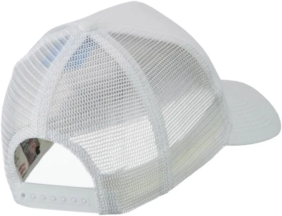 e4Hats.com 6 Panel Mesh American Flag White Patch Cap