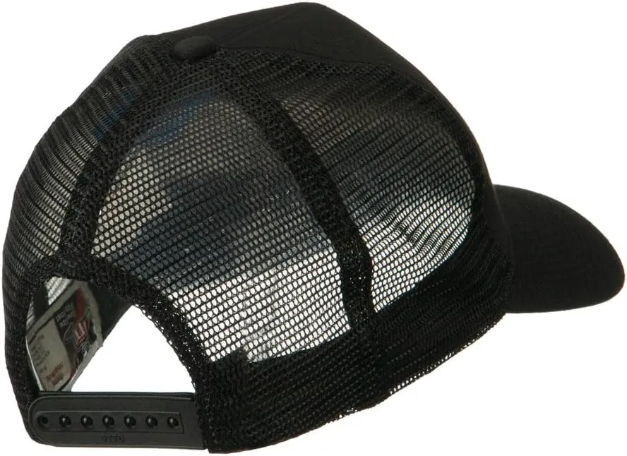 e4Hats.com 6 Panel Mesh American Flag White Patch Cap