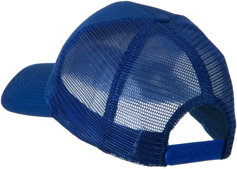 e4Hats.com 6 Panel Mesh American Flag White Patch Cap