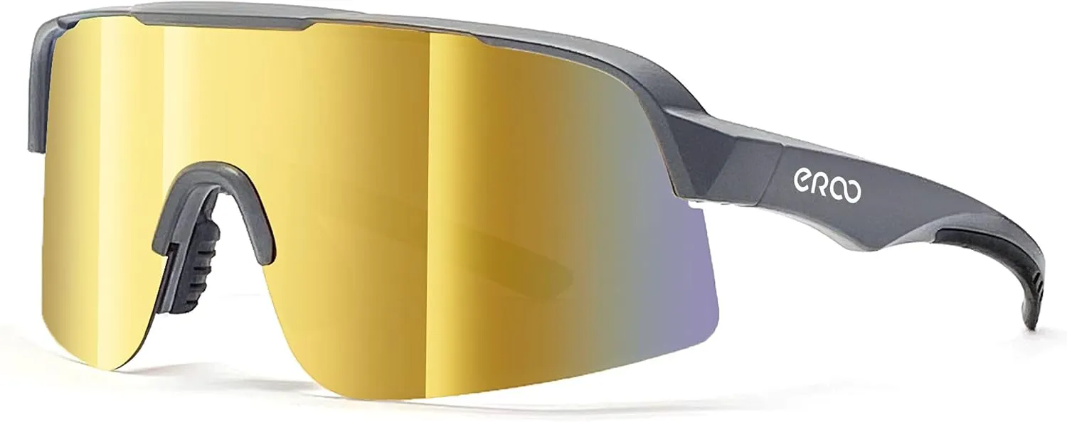 EAZYRUN Large to Medium Polarized shield sunglasses for men baseball ski biking running cycling beach volleyball fishing