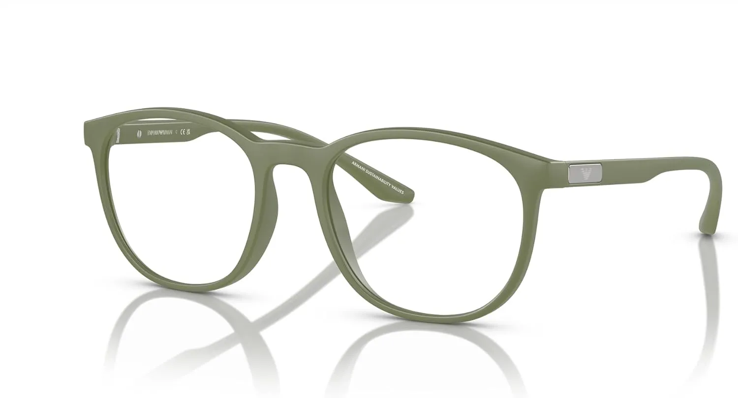 Emporio Armani Men's Ea3229 Round Prescription Eyewear Frames