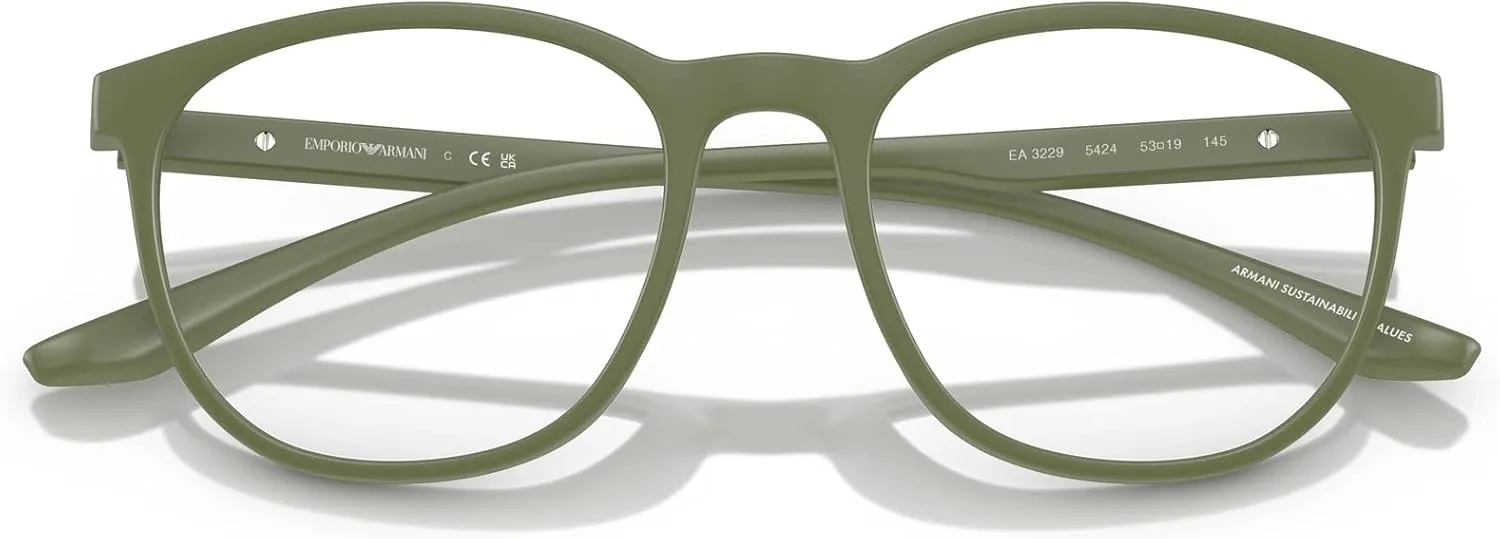 Emporio Armani Men's Ea3229 Round Prescription Eyewear Frames