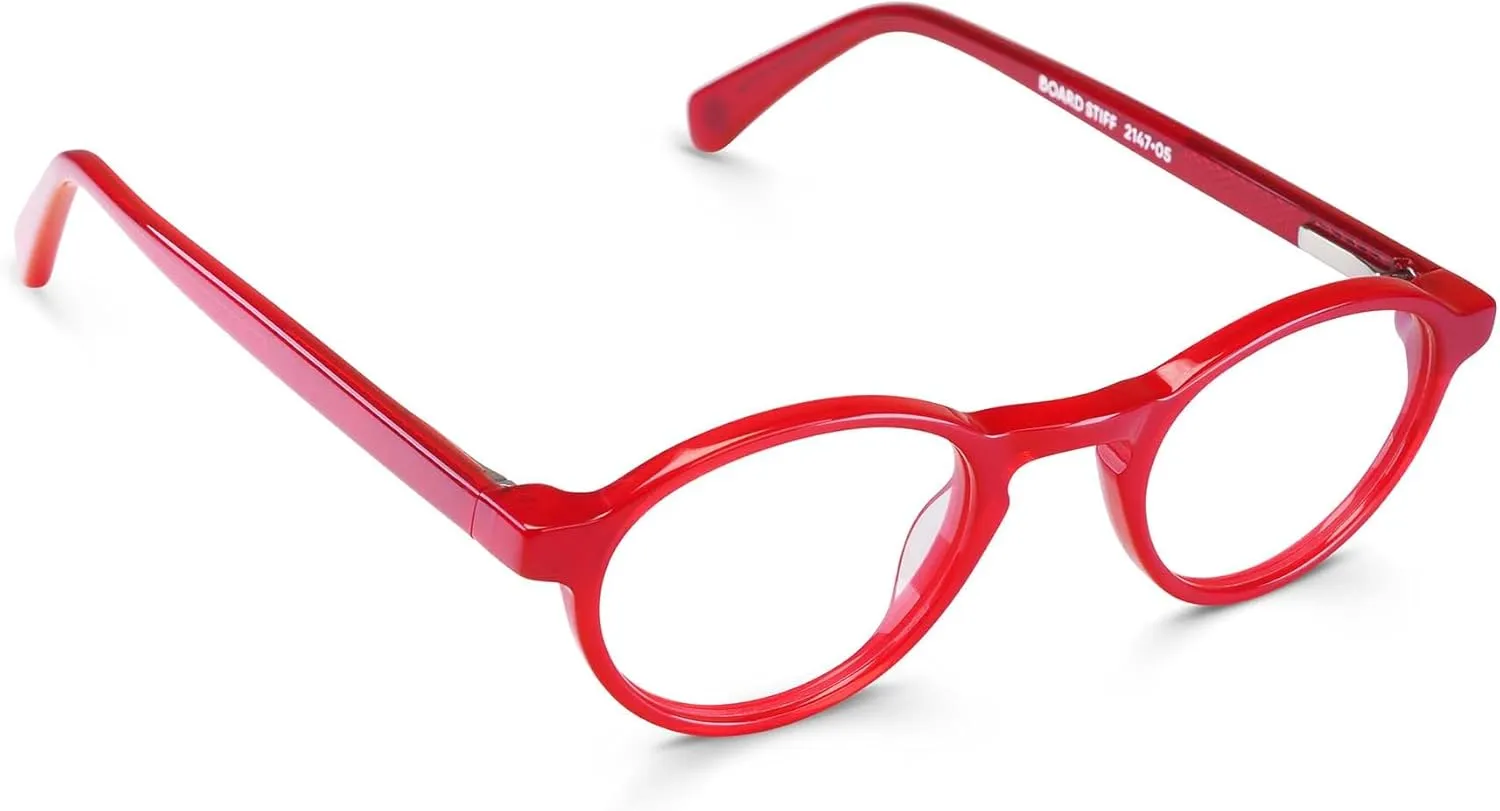 eyebobs - Board Stiff (Narrow) | Premium Reading Glasses for Men and Women | Round Frame for Narrow Faces | Sizes 0.0x - 4.0x