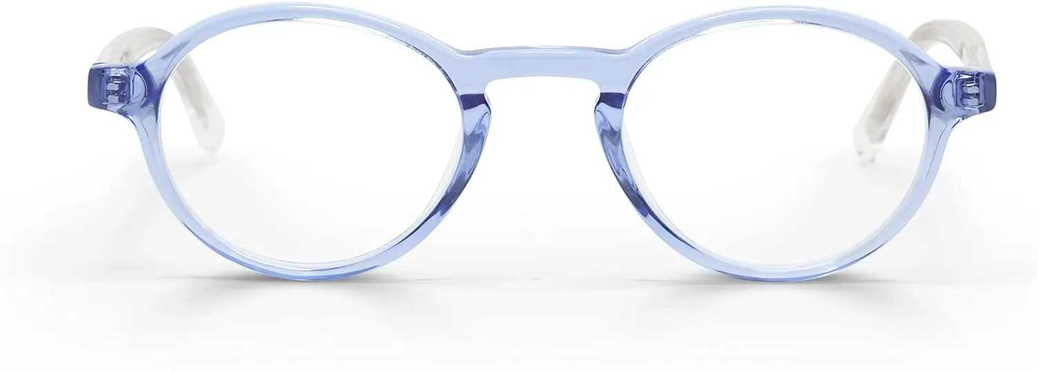 eyebobs - Board Stiff (Narrow) | Premium Reading Glasses for Men and Women | Round Frame for Narrow Faces | Sizes 0.0x - 4.0x