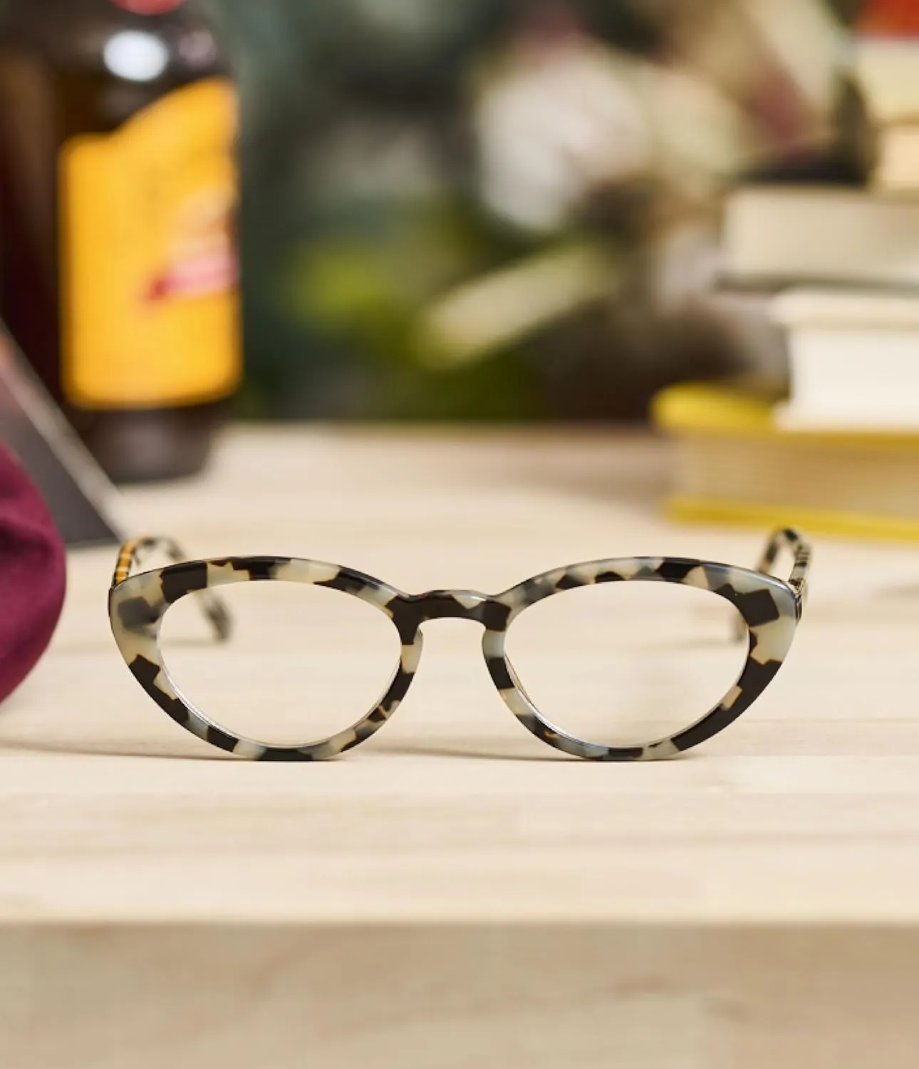 eyebobs - Fat Cat | Premium Reading Glasses for Men and Women | Round Frame for Narrow Faces | Available in 0.0x - 4.0x