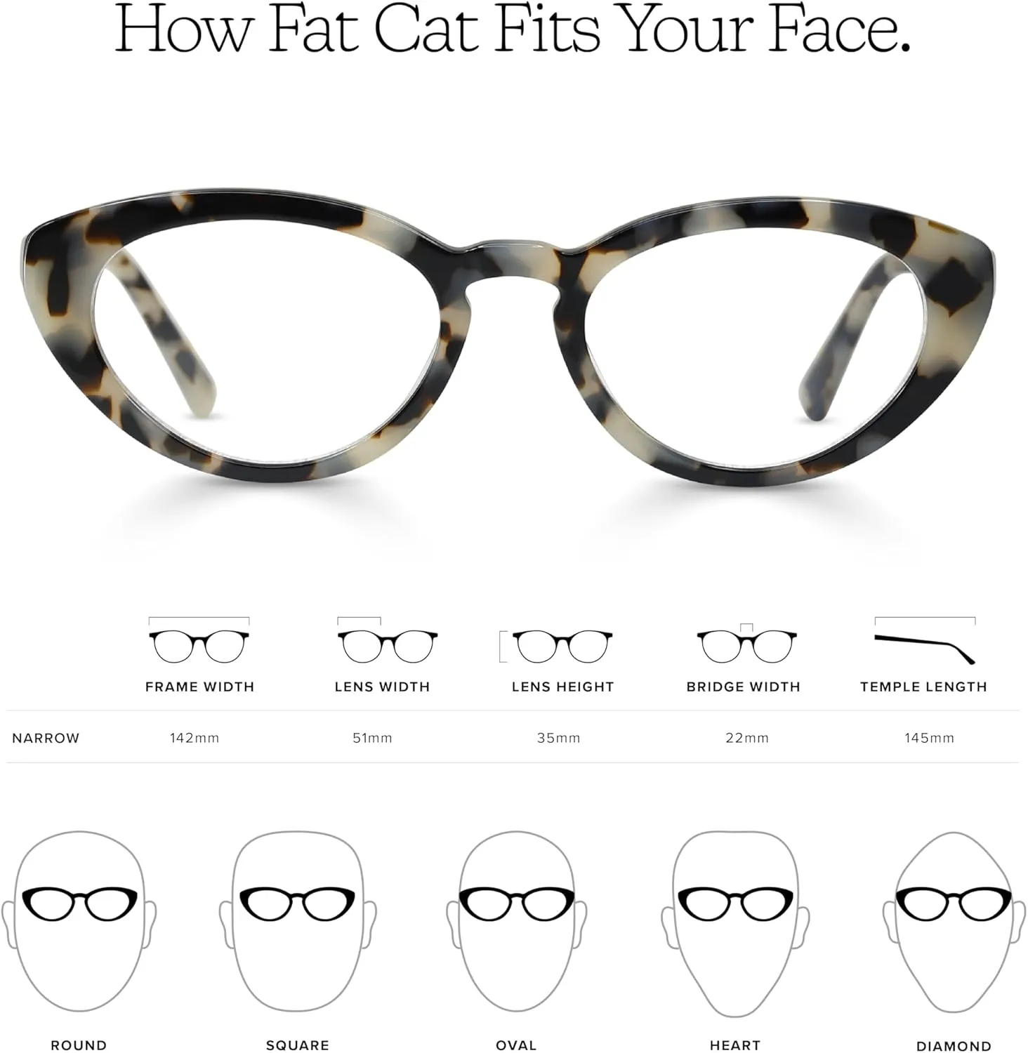 eyebobs - Fat Cat | Premium Reading Glasses for Men and Women | Round Frame for Narrow Faces | Available in 0.0x - 4.0x